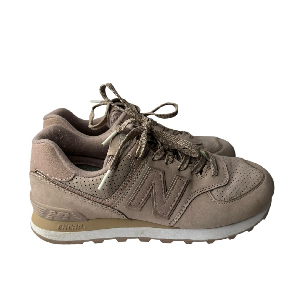 New Balance sneakers 574 dust Gold women’s size 8.5 - Picture 2 of 7